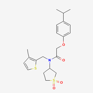 N-(1,1-dioxidotetrahydrothiophen-3-yl)-N-[(3-methylthiophen-2-yl)methyl]-2-[4-(propan-2-yl)phenoxy]acetamide