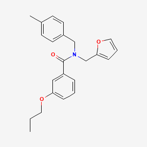 molecular formula C23H25NO3 B11401107 N-(furan-2-ylmethyl)-N-(4-methylbenzyl)-3-propoxybenzamide 