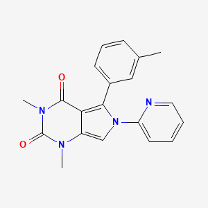 molecular formula C20H18N4O2 B11401115 1,3-dimethyl-5-(3-methylphenyl)-6-(pyridin-2-yl)-1H-pyrrolo[3,4-d]pyrimidine-2,4(3H,6H)-dione 