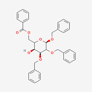 molecular formula C₃₄H₃₄O₇ B1140113 [(3S,4S,6R)-3-羟基-4,5,6-三(苯甲氧基)氧杂环-2-基]甲基苯甲酸酯 CAS No. 313352-43-1