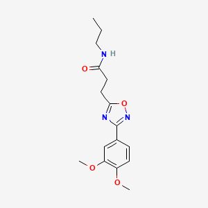 3-[3-(3,4-dimethoxyphenyl)-1,2,4-oxadiazol-5-yl]-N-propylpropanamide