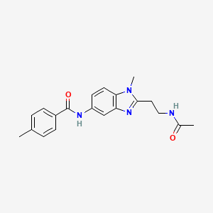 N-{2-[2-(acetylamino)ethyl]-1-methyl-1H-benzimidazol-5-yl}-4-methylbenzamide