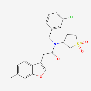 N-(3-chlorobenzyl)-2-(4,6-dimethyl-1-benzofuran-3-yl)-N-(1,1-dioxidotetrahydrothiophen-3-yl)acetamide