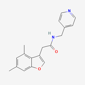 2-(4,6-dimethyl-1-benzofuran-3-yl)-N-(pyridin-4-ylmethyl)acetamide