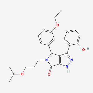 4-(3-ethoxyphenyl)-3-(2-hydroxyphenyl)-5-[3-(propan-2-yloxy)propyl]-4,5-dihydropyrrolo[3,4-c]pyrazol-6(1H)-one