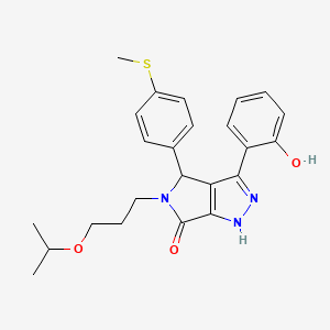 3-(2-hydroxyphenyl)-4-[4-(methylsulfanyl)phenyl]-5-[3-(propan-2-yloxy)propyl]-4,5-dihydropyrrolo[3,4-c]pyrazol-6(2H)-one