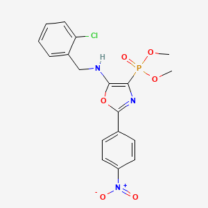 Dimethyl (5-{[(2-chlorophenyl)methyl]amino}-2-(4-nitrophenyl)-1,3-oxazol-4-YL)phosphonate