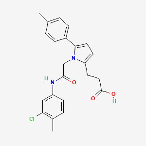 3-[1-{2-[(3-chloro-4-methylphenyl)amino]-2-oxoethyl}-5-(4-methylphenyl)-1H-pyrrol-2-yl]propanoic acid