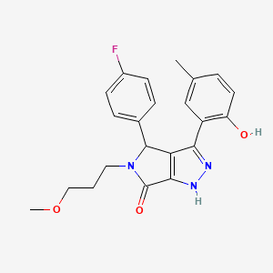 4-(4-fluorophenyl)-3-(2-hydroxy-5-methylphenyl)-5-(3-methoxypropyl)-4,5-dihydropyrrolo[3,4-c]pyrazol-6(1H)-one