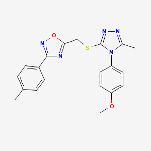 5-({[4-(4-methoxyphenyl)-5-methyl-4H-1,2,4-triazol-3-yl]sulfanyl}methyl)-3-(4-methylphenyl)-1,2,4-oxadiazole