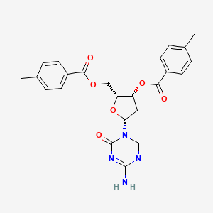 molecular formula C₂₄H₂₄N₄O₆ B1140126 4-氨基-1-[2-脱氧-3,5-双-O-(4-甲基苯甲酰)-β-D-赤藓糖呋喃核糖基]-1,3,5-三嗪-2(1H)-酮 CAS No. 10302-79-1