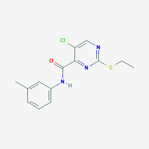 molecular formula C14H14ClN3OS B11401273 5-chloro-2-(ethylsulfanyl)-N-(3-methylphenyl)pyrimidine-4-carboxamide 