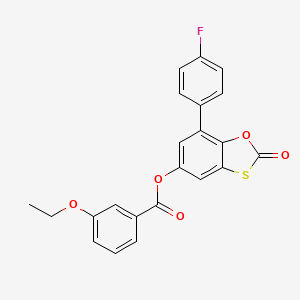 7-(4-Fluorophenyl)-2-oxo-1,3-benzoxathiol-5-yl 3-ethoxybenzoate