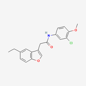 N-(3-chloro-4-methoxyphenyl)-2-(5-ethyl-1-benzofuran-3-yl)acetamide