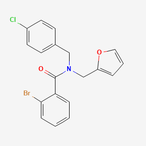 2-bromo-N-(4-chlorobenzyl)-N-(furan-2-ylmethyl)benzamide