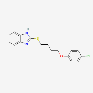 molecular formula C17H17ClN2OS B11401296 2-{[4-(4-chlorophenoxy)butyl]sulfanyl}-1H-benzimidazole 