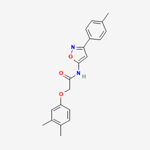 molecular formula C20H20N2O3 B11401303 2-(3,4-dimethylphenoxy)-N-[3-(4-methylphenyl)-1,2-oxazol-5-yl]acetamide 