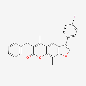 6-benzyl-3-(4-fluorophenyl)-5,9-dimethyl-7H-furo[3,2-g]chromen-7-one