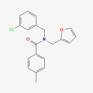 N-(3-chlorobenzyl)-N-(furan-2-ylmethyl)-4-methylbenzamide