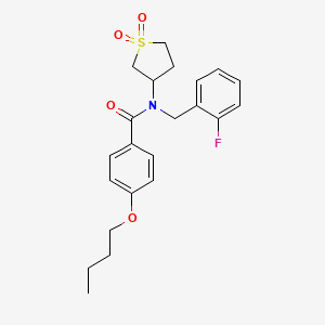 4-butoxy-N-(1,1-dioxidotetrahydrothiophen-3-yl)-N-(2-fluorobenzyl)benzamide