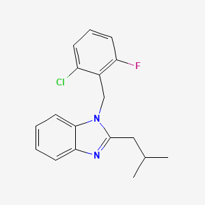 molecular formula C18H18ClFN2 B11401351 1-(2-chloro-6-fluorobenzyl)-2-(2-methylpropyl)-1H-benzimidazole 