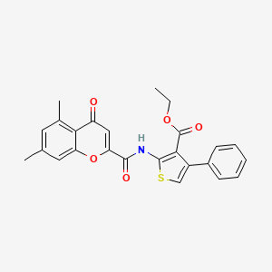 ethyl 2-{[(5,7-dimethyl-4-oxo-4H-chromen-2-yl)carbonyl]amino}-4-phenylthiophene-3-carboxylate