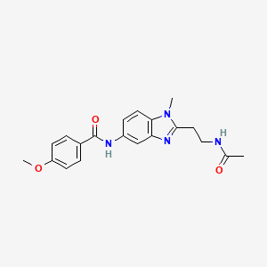 N-[2-(2-Acetylamino-ethyl)-1-methyl-1H-benzoimidazol-5-yl]-4-methoxy-benzamide