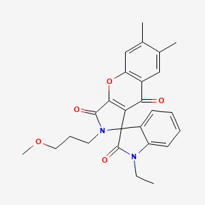 1'-ethyl-2-(3-methoxypropyl)-6,7-dimethyl-2H-spiro[chromeno[2,3-c]pyrrole-1,3'-indole]-2',3,9(1'H)-trione