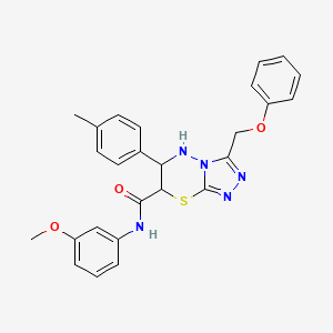 N-(3-methoxyphenyl)-6-(4-methylphenyl)-3-(phenoxymethyl)-6,7-dihydro-5H-[1,2,4]triazolo[3,4-b][1,3,4]thiadiazine-7-carboxamide