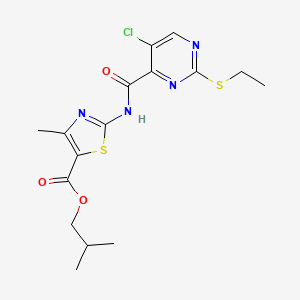 Isobutyl 2-({[5-chloro-2-(ethylthio)pyrimidin-4-yl]carbonyl}amino)-4-methyl-1,3-thiazole-5-carboxylate