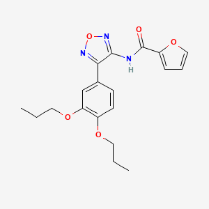 molecular formula C19H21N3O5 B11401408 N-[4-(3,4-dipropoxyphenyl)-1,2,5-oxadiazol-3-yl]furan-2-carboxamide 