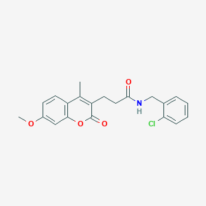 N-(2-chlorobenzyl)-3-(7-methoxy-4-methyl-2-oxo-2H-chromen-3-yl)propanamide