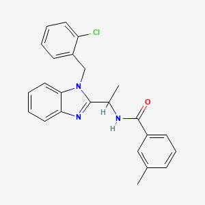 N-{1-[1-(2-chlorobenzyl)-1H-benzimidazol-2-yl]ethyl}-3-methylbenzamide