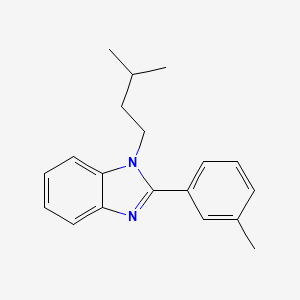 molecular formula C19H22N2 B11401432 1-(3-methylbutyl)-2-(3-methylphenyl)-1H-benzimidazole 