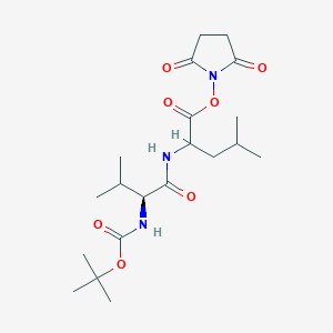 molecular formula C₂₀H₃₃N₃O₇ B1140146 N-Boc-L-缬氨酰-L-亮氨酰-N-羟基琥珀酰亚胺酯 CAS No. 84642-33-1