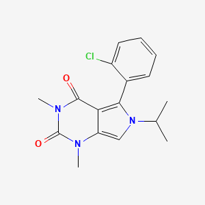 molecular formula C17H18ClN3O2 B11401467 5-(2-chlorophenyl)-6-isopropyl-1,3-dimethyl-1H-pyrrolo[3,4-d]pyrimidine-2,4(3H,6H)-dione 