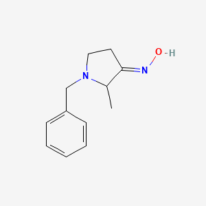 molecular formula C₁₂H₁₆N₂O B1140147 1-苄基-3-羟基亚胺-2-甲基吡咯烷 CAS No. 74880-17-4