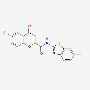 6-chloro-N-(6-methyl-1,3-benzothiazol-2-yl)-4-oxo-4H-chromene-2-carboxamide