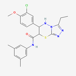 6-(3-chloro-4-methoxyphenyl)-N-(3,5-dimethylphenyl)-3-ethyl-6,7-dihydro-5H-[1,2,4]triazolo[3,4-b][1,3,4]thiadiazine-7-carboxamide