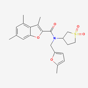 N-(1,1-dioxidotetrahydrothiophen-3-yl)-3,4,6-trimethyl-N-[(5-methylfuran-2-yl)methyl]-1-benzofuran-2-carboxamide