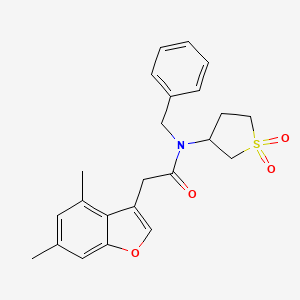 N-benzyl-2-(4,6-dimethyl-1-benzofuran-3-yl)-N-(1,1-dioxidotetrahydrothiophen-3-yl)acetamide