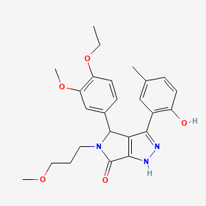 4-(4-ethoxy-3-methoxyphenyl)-3-(2-hydroxy-5-methylphenyl)-5-(3-methoxypropyl)-4,5-dihydropyrrolo[3,4-c]pyrazol-6(1H)-one