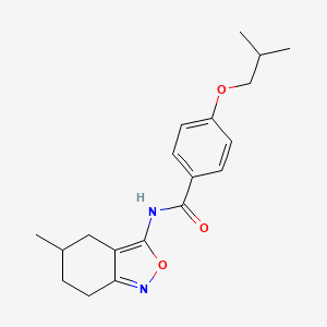 4-(2-methylpropoxy)-N-(5-methyl-4,5,6,7-tetrahydro-2,1-benzoxazol-3-yl)benzamide