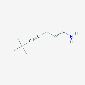 molecular formula C₉H₁₅N B1140158 6,6-Dimethylhept-1-EN-4-YN-1-amine CAS No. 123926-47-6