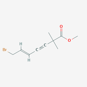 molecular formula C₁₀H₁₃BrO₂ B1140159 E-1-Bromo-6,6-dimethyl-6-methylcarboxylate-2-en-4-yne CAS No. 1076199-57-9