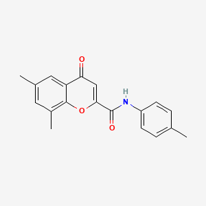 molecular formula C19H17NO3 B11401591 6,8-dimethyl-N-(4-methylphenyl)-4-oxo-4H-chromene-2-carboxamide 