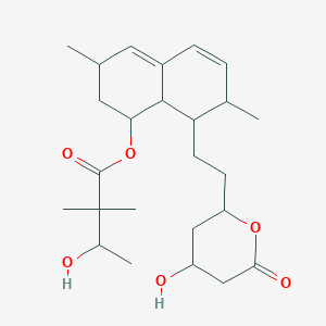 molecular formula C₂₅H₃₈O₆ B1140161 3-羟基-2,2-二甲基丁酸，1,2,3,7,8,8a-六氢-3,7-二甲基-8-[2-(四氢-4-羟基-6-氧代-2H-吡喃-2-基)乙基]-1-萘甲酯 CAS No. 126313-98-2