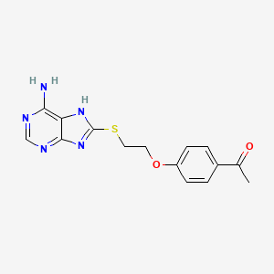 1-[4-[2-(6-Amino-9H-purin-8-ylsulfanyl)ethoxy]phenyl]ethanone