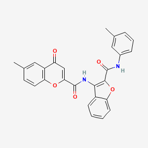 6-methyl-N-{2-[(3-methylphenyl)carbamoyl]-1-benzofuran-3-yl}-4-oxo-4H-chromene-2-carboxamide