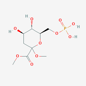 molecular formula C₉H₁₇O₁₀P B1140162 Methyl (Methyl 3-Deoxy-D-arabino-heptulopyranosid)onate-7-Phosphate CAS No. 91382-80-8